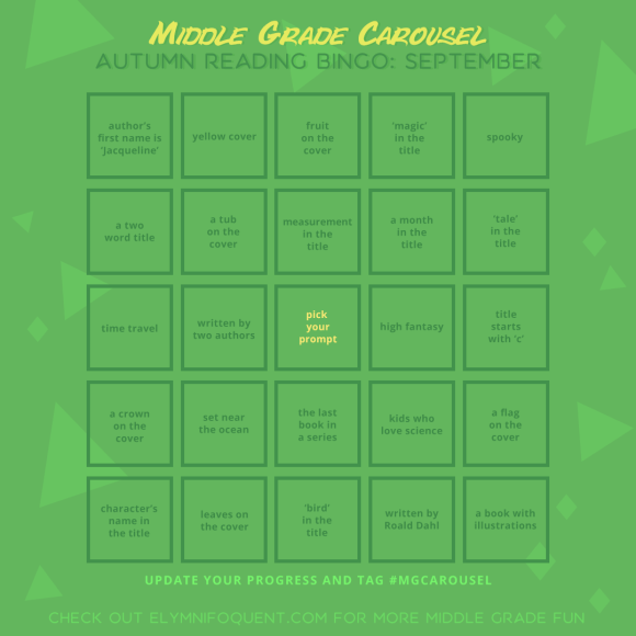 Autumn Reading Bingo board for September