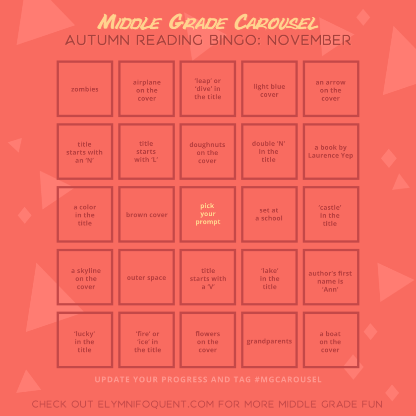 Autumn Reading Bingo board for November