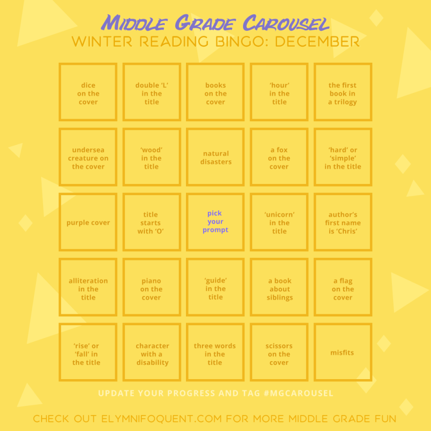 Winter Reading Bingo board for December