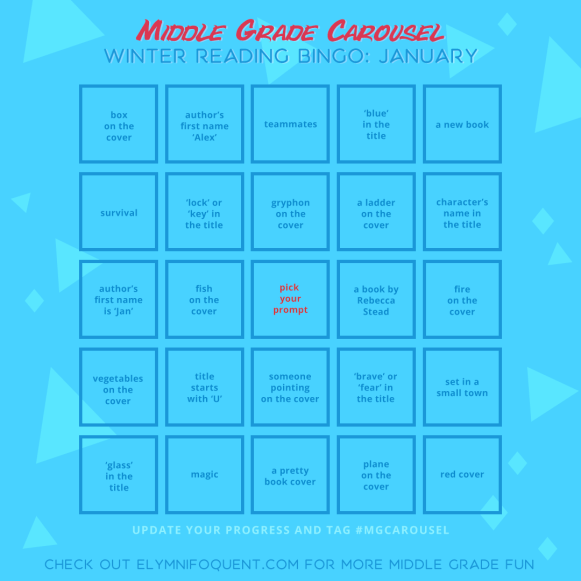 Winter Reading Bingo board for January