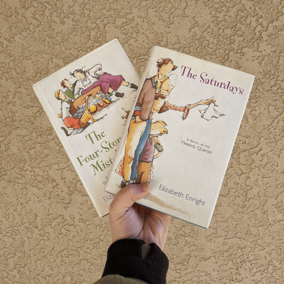 Bookstagram photo featuring The Saturdays and The Four-Story-Mistake by Elizabeth Enright