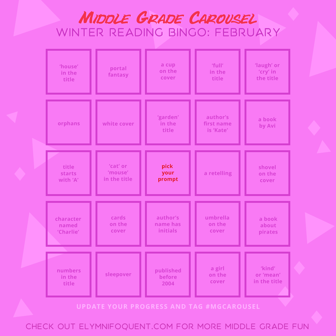 Winter Reading Bingo board for February