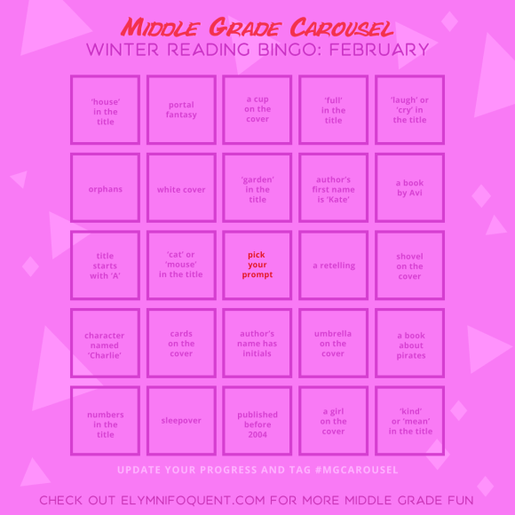 Winter Reading Bingo board for February