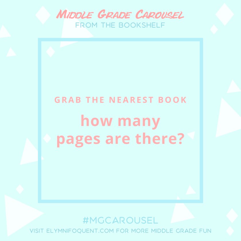 From the Bookshelf: grab the nearest book. How many pages are there?