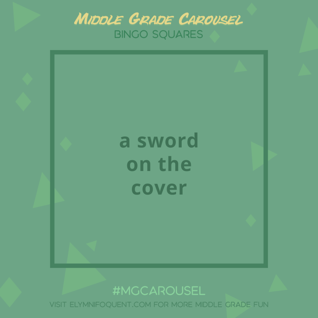 Bingo Squares: a sword on the cover