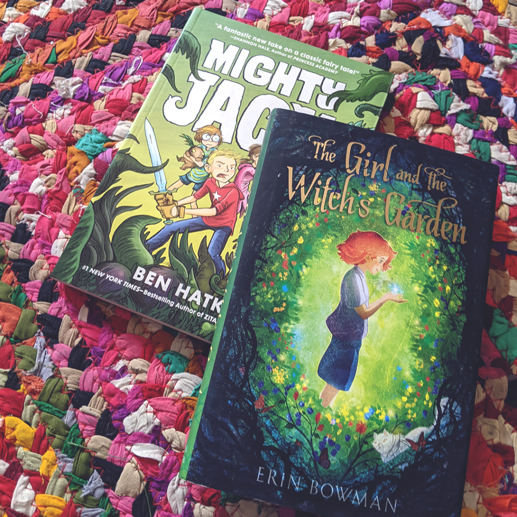 Bookstagram photo featuring THE GIRL AND THE WITCH'S GARDEN by Erin Bowman and MIGHTY JACK by Ben Hatke