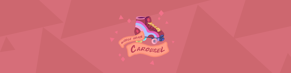 Header for November 2021: Shoes features the Middle Grade Carousel banner and a roller skate.