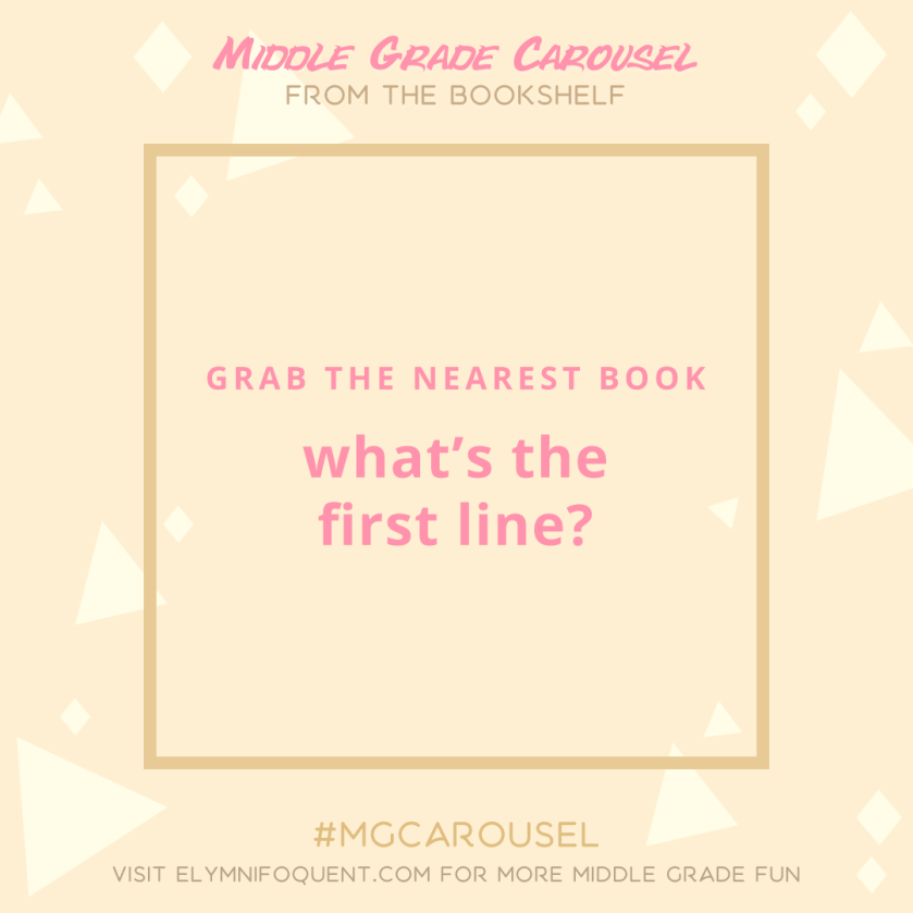 From the Bookshelf: grab the nearest book. what's the first line?