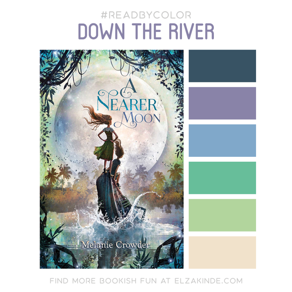 #ReadByColor color palette inspired by the book A NEARER MOON by Melanie Crowder. Find more bookish fun from Elza at ElzaKinde.com!