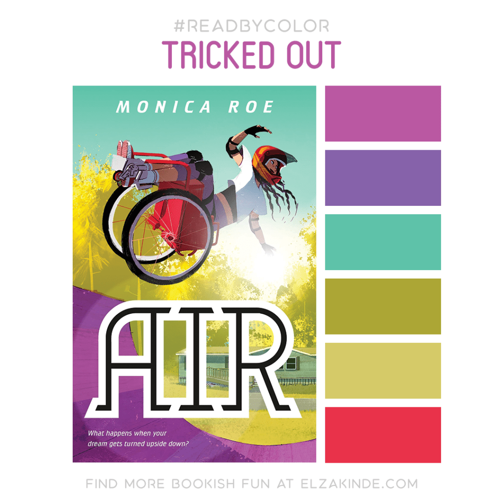 #ReadByColor color palette inspired by the book AIR by Monica Roe. Find more bookish fun from Elza at ElzaKinde.com!